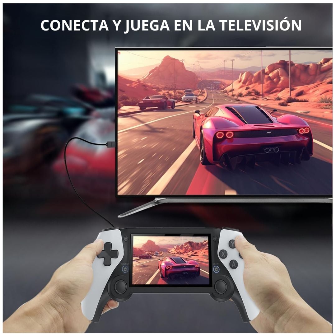 CONSOLA RETRO PORTÁTIL M28 PRO 4.3” HD CON 20,000 JUEGOS Y SALIDA TV - 3
