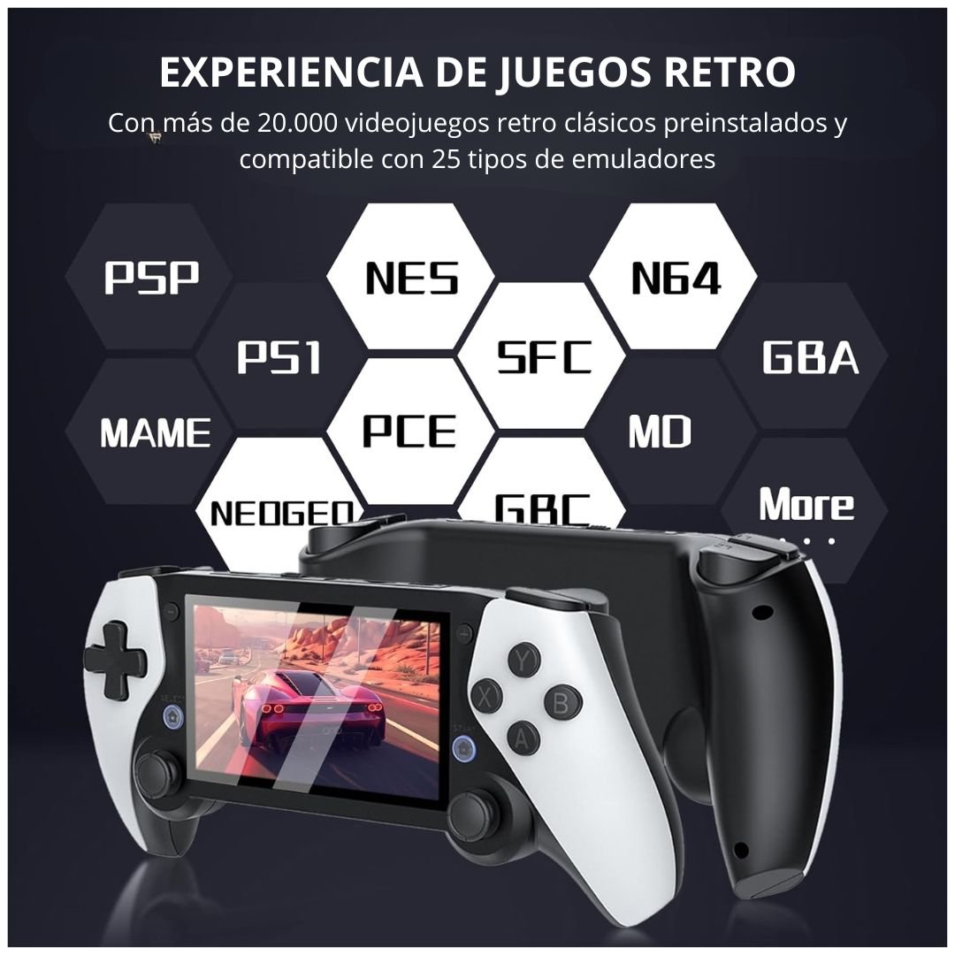 CONSOLA RETRO PORTÁTIL M28 PRO 4.3” HD CON 20,000 JUEGOS Y SALIDA TV - 4