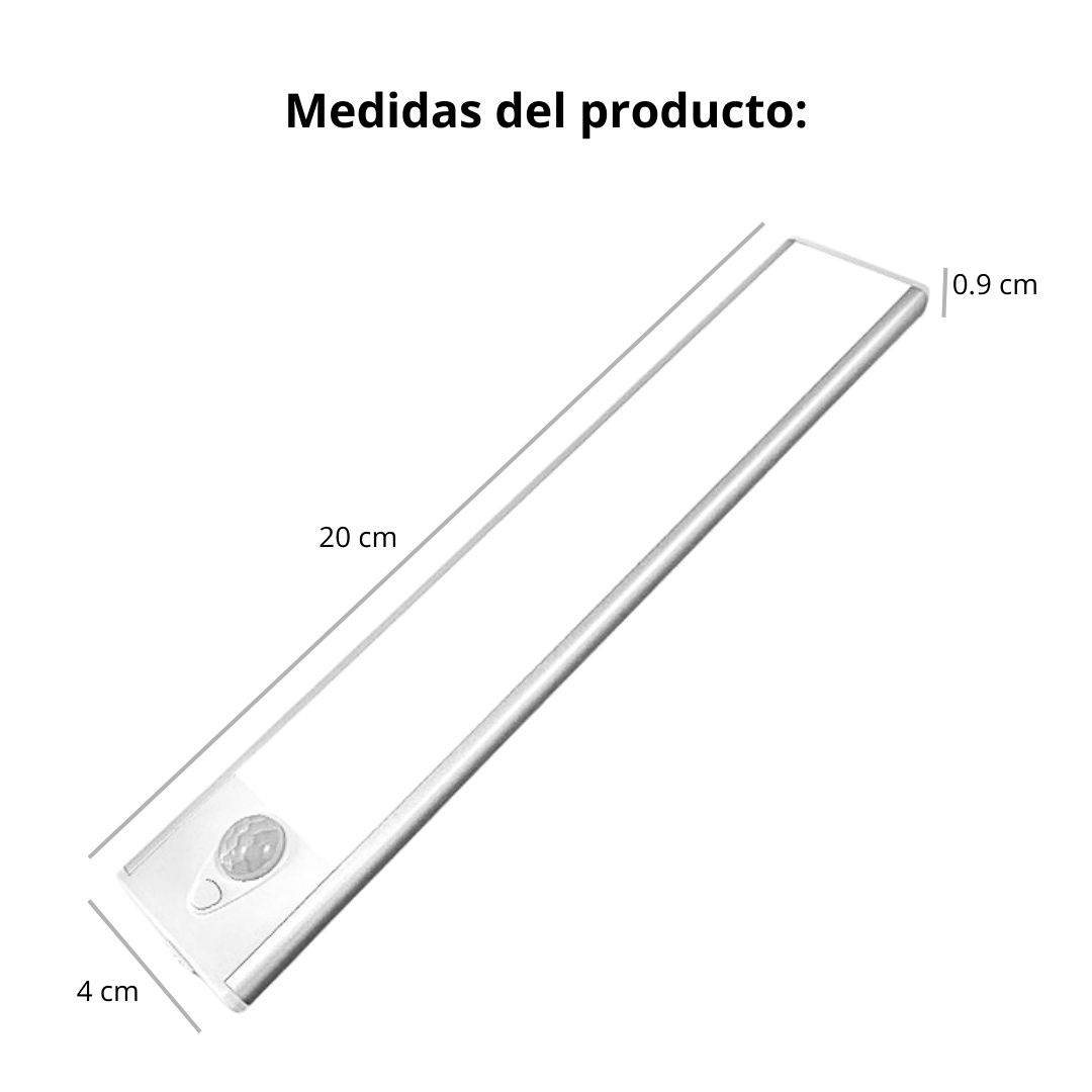 LÁMPARA LED MAGNÉTICA 20 CM CON SENSOR DE MOVIMIENTO Y 3 TONOS DE LUZ - 7