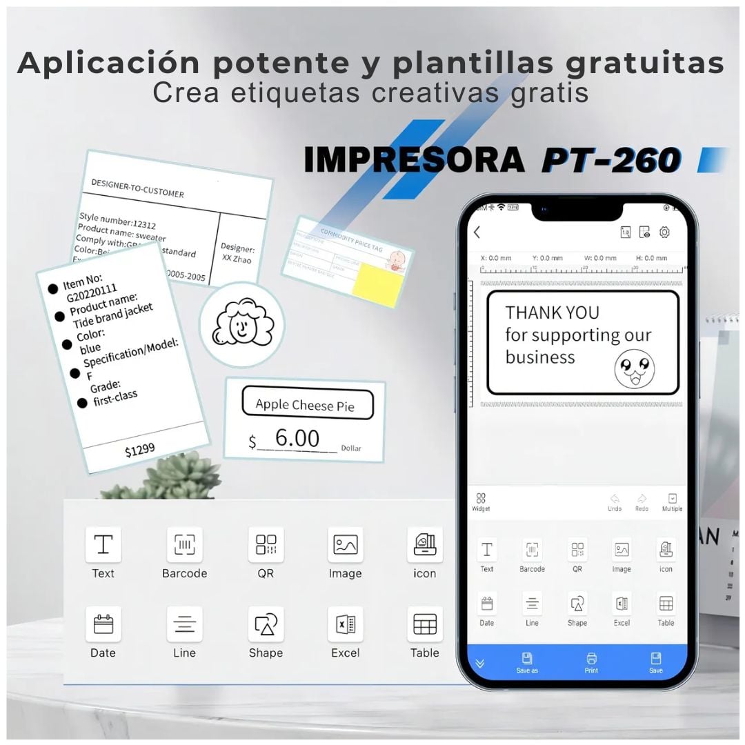 IMPRESORA TÉRMICA PORTÁTIL BLUETOOTH 58MM GOOJPRT PT-260 CON BATERÍA - 6