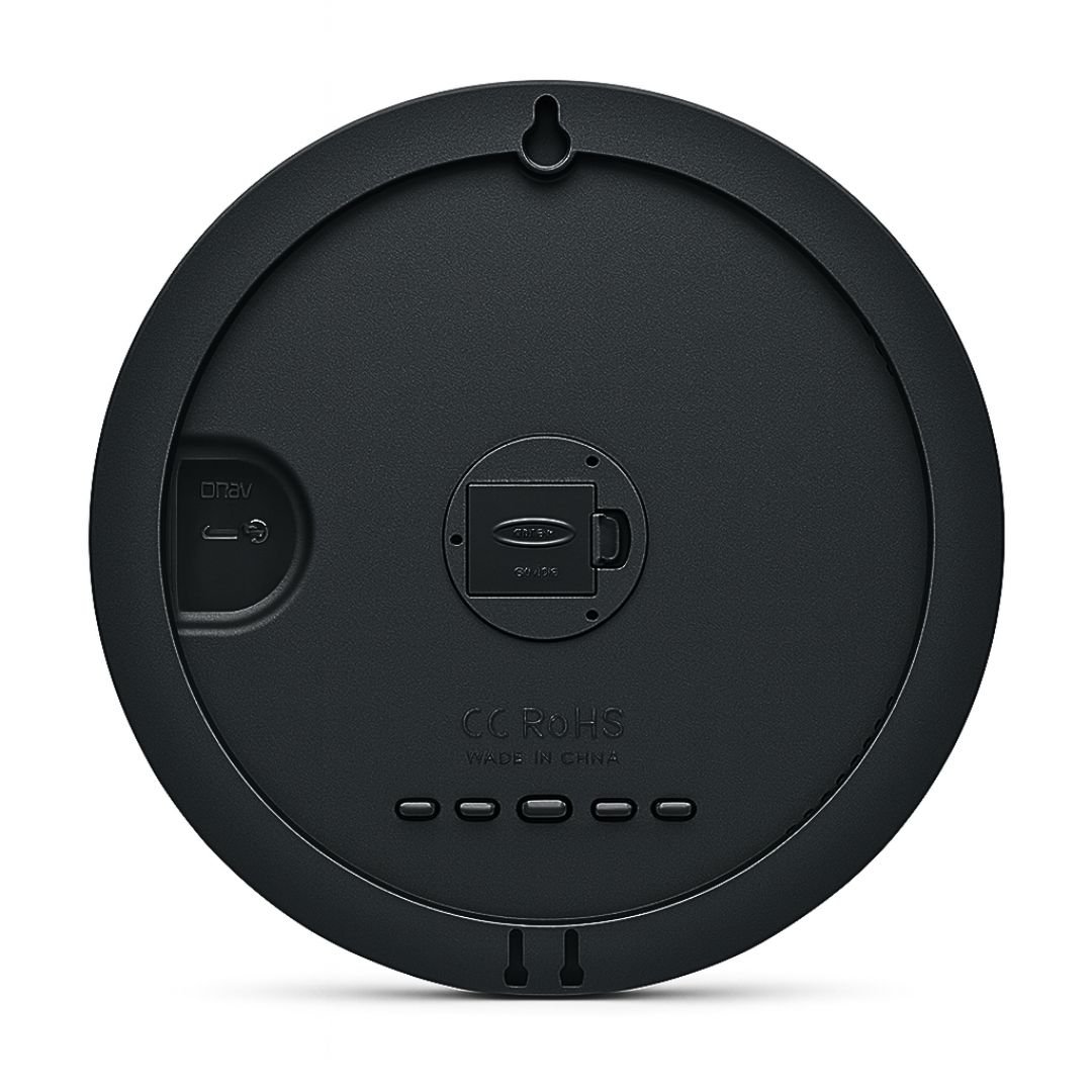 RELOJ DIGITAL LED REDONDO 25 CM CON ALARMA, FECHA, TEMPERATURA, BRILLO AJUSTABLE Y CONTROL REMOTO - 3