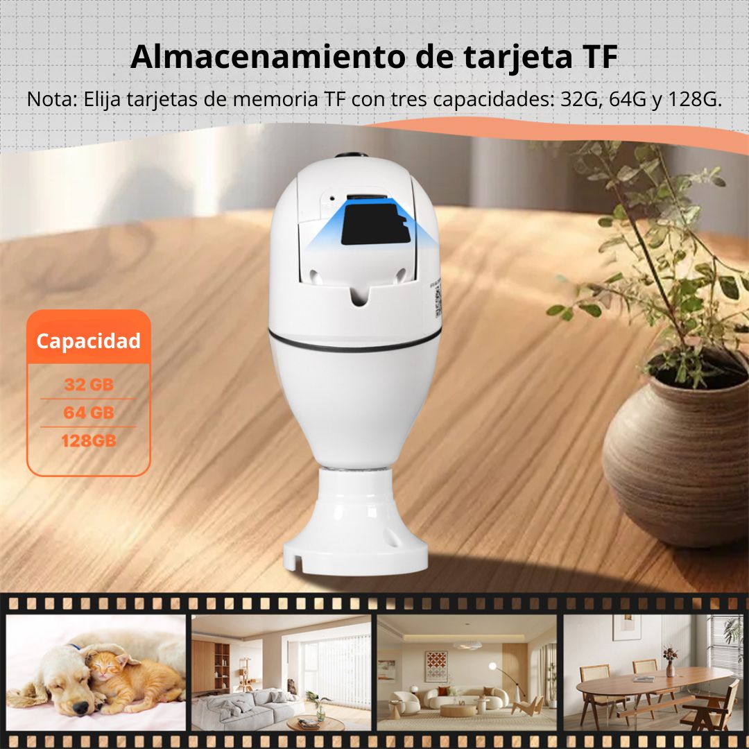 CÁMARA FOCO WIFI SEISA 1080P FULL HD CON VISIÓN NOCTURNA DETECCIÓN DE MOVIMIENTO Y AUDIO 360° - 6