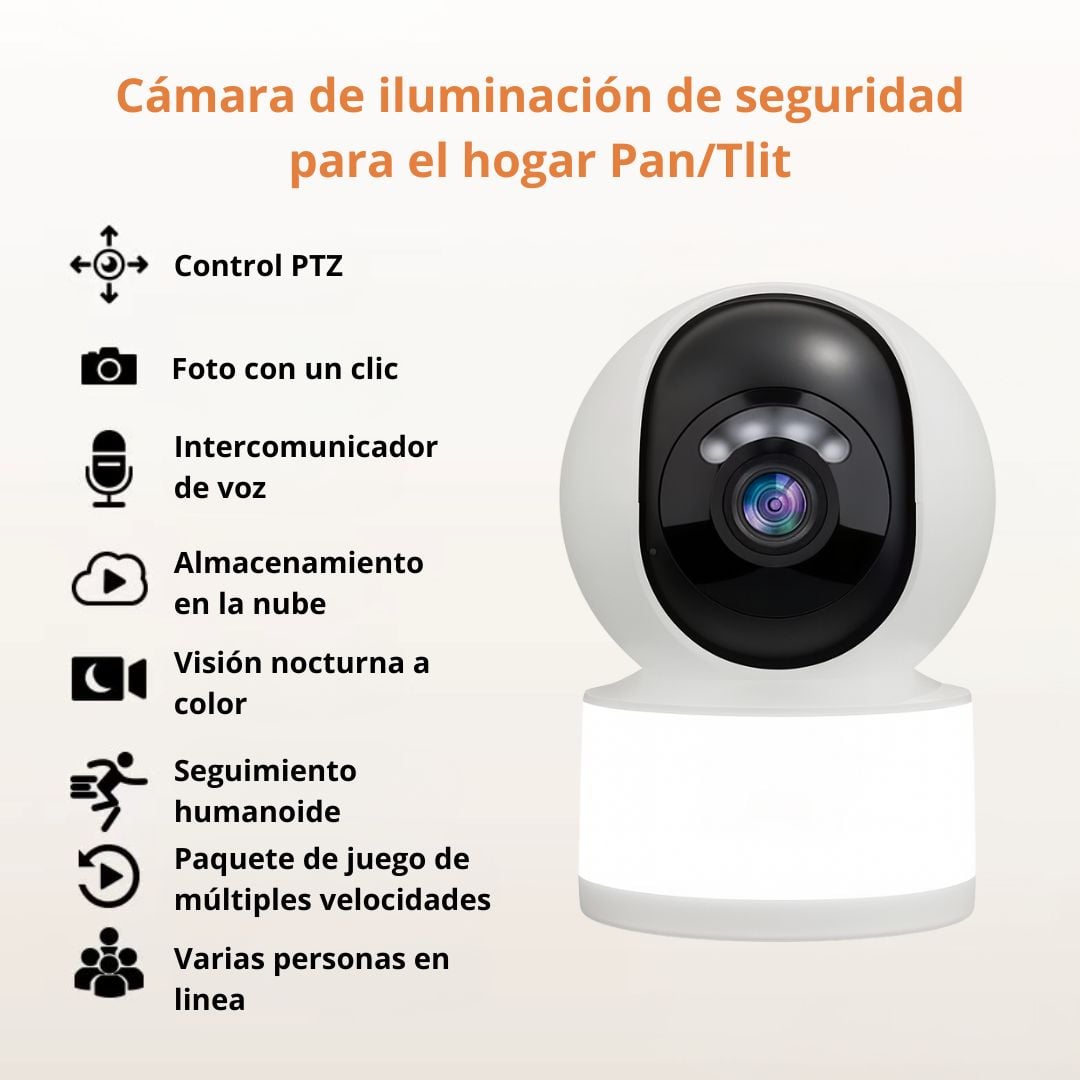 CÁMARA WIFI INTELIGENTE SEISA 2K SUPER HD CON SEGUIMIENTO AUTOMÁTICO VISIÓN NOCTURNA Y AUDIO 360° - 2