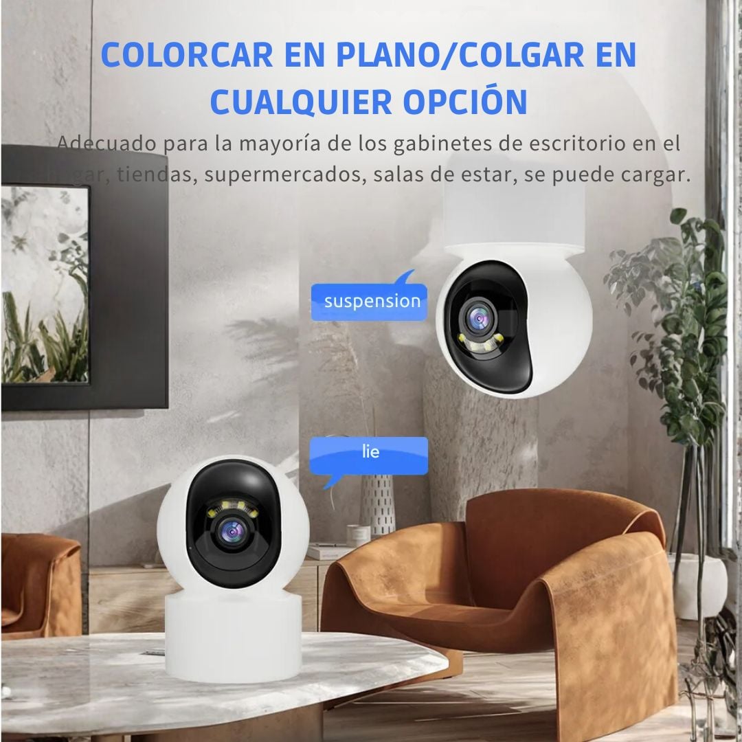 CÁMARA WIFI INTELIGENTE SEISA 2K SUPER HD CON SEGUIMIENTO AUTOMÁTICO VISIÓN NOCTURNA Y AUDIO 360° - 4