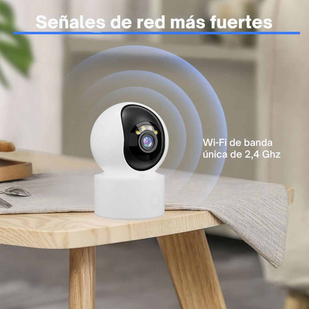 CÁMARA WIFI INTELIGENTE SEISA 2K SUPER HD CON SEGUIMIENTO AUTOMÁTICO VISIÓN NOCTURNA Y AUDIO 360° - 5