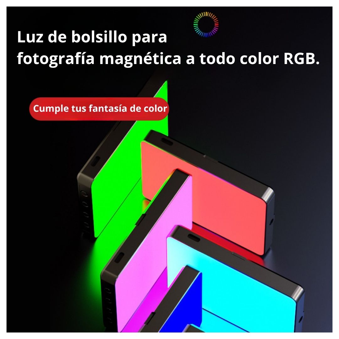 LUZ MAGNÉTICA RGB RECARGABLE F06 CON CLIP CONTROL MANUAL MODOS DE ILUMINACIÓN Y BATERÍA USB TIPO C - 6