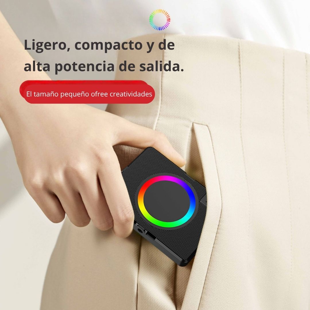 LUZ MAGNÉTICA RGB RECARGABLE F06 CON CLIP CONTROL MANUAL MODOS DE ILUMINACIÓN Y BATERÍA USB TIPO C - 7