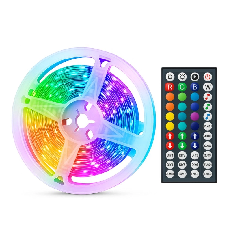 TIRA LED RGB BLUETOOTH 10 M CON APP, CONTROL REMOTO, MODO MÚSICA Y BRILLO REGULABLE - 1