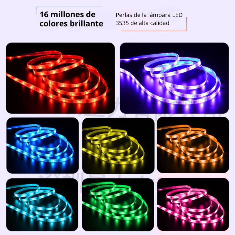TIRA LED RGB BLUETOOTH 10 M CON APP, CONTROL REMOTO, MODO MÚSICA Y BRILLO REGULABLE - 2