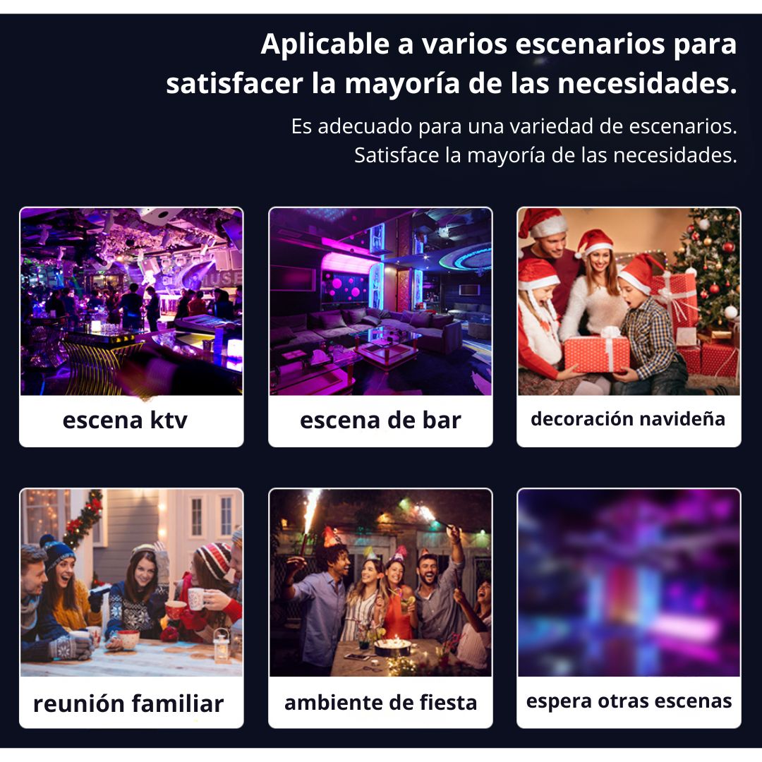 PROYECTOR DE LUZ 5 EN 1 SEISA EMS-38 LÁSER RGB, CONTROL REMOTO Y MODO MÚSICA PARA FIESTAS Y EVENTOS - 4