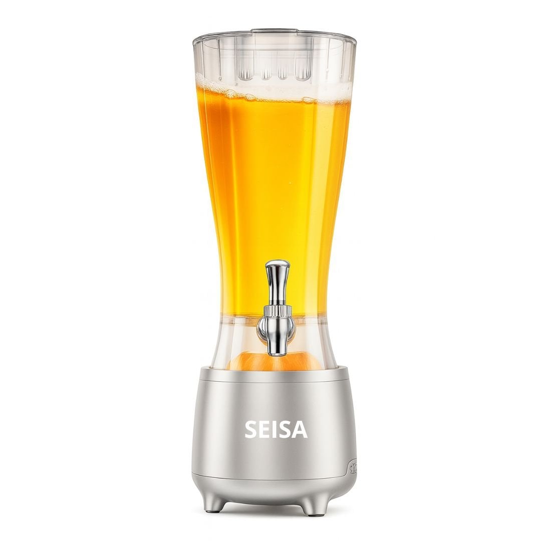 PARLANTE BLUETOOTH LED SEISA YX-S9866 RGB CON DISPENSADOR 2.5 L TIPO CAÑÓN DE CERVEZA PARA FIESTAS - 1
