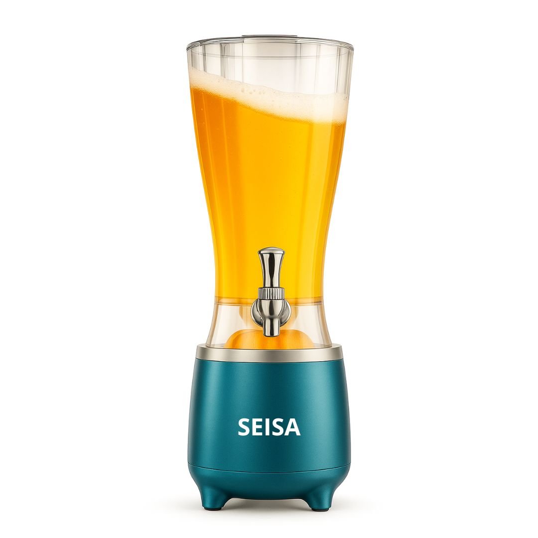 PARLANTE BLUETOOTH LED SEISA YX-S9866 RGB CON DISPENSADOR 2.5 L TIPO CAÑÓN DE CERVEZA PARA FIESTAS - 1
