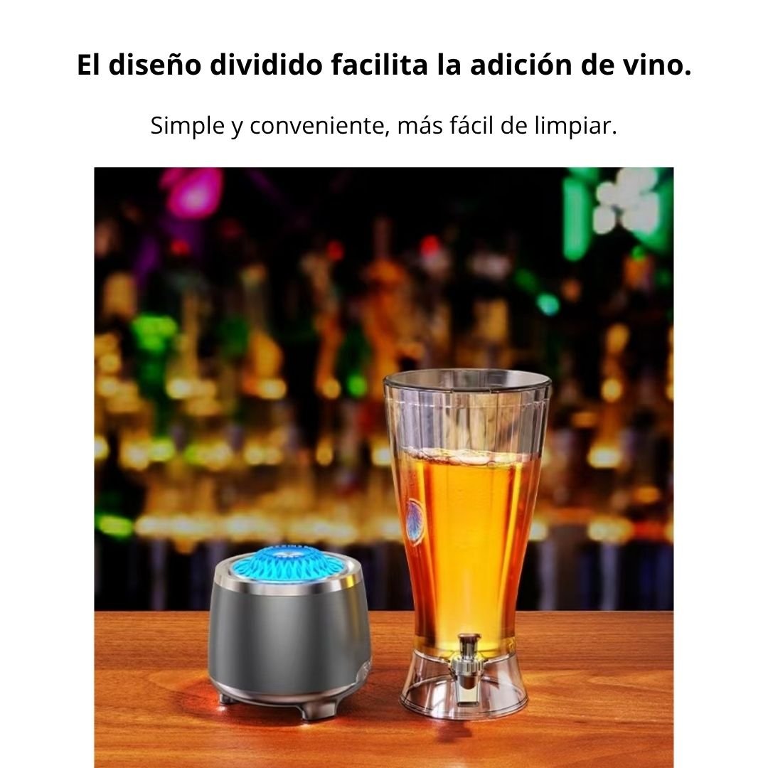 PARLANTE BLUETOOTH LED SEISA YX-S9866 RGB CON DISPENSADOR 2.5 L TIPO CAÑÓN DE CERVEZA PARA FIESTAS - 6