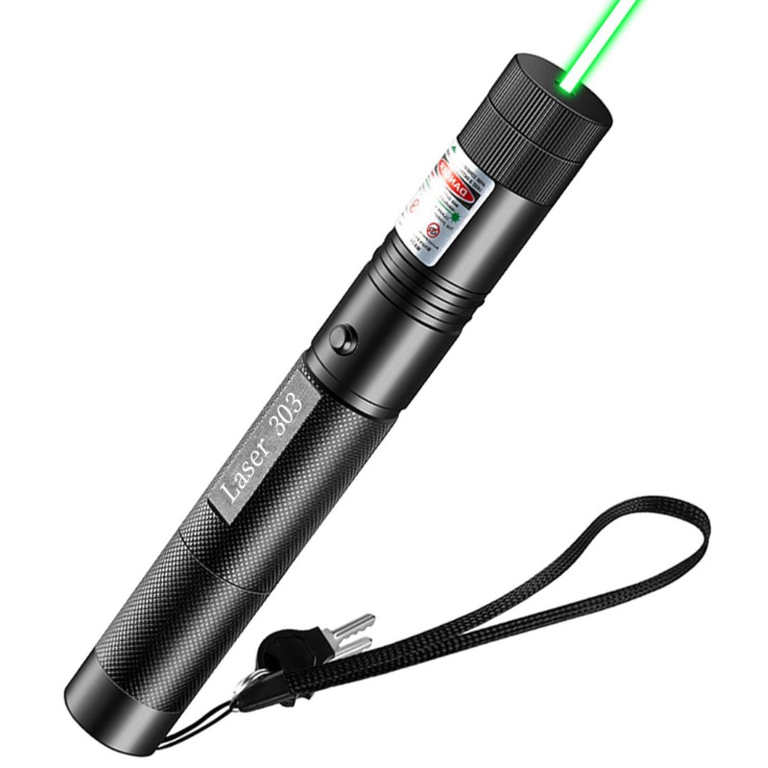 PUNTERO LÁSER VERDE PROFESIONAL 3000 M CON LLAVE DE SEGURIDAD Y BATERÍA RECARGABLE - 1