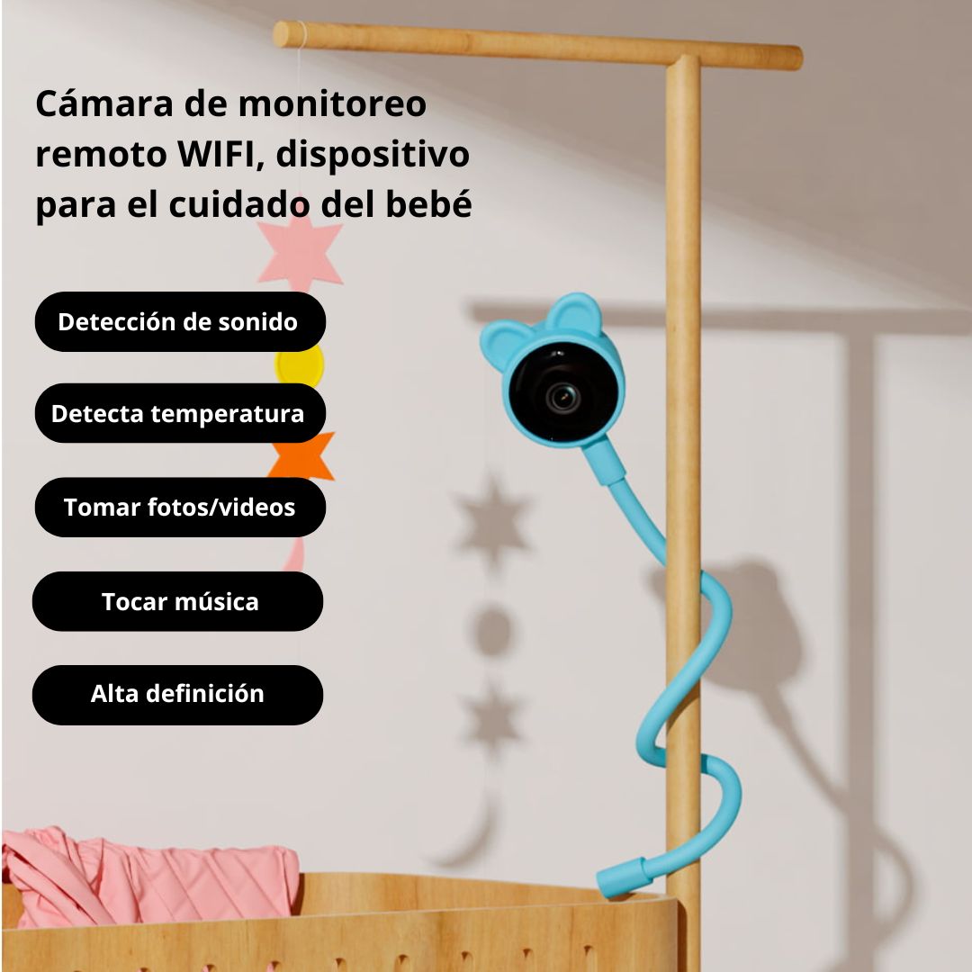 CÁMARA PARA BEBÉ WIFI FULL HD CON VISIÓN NOCTURNA AUDIO BIDIRECCIONAL Y SENSOR DE TEMPERATURA - 4