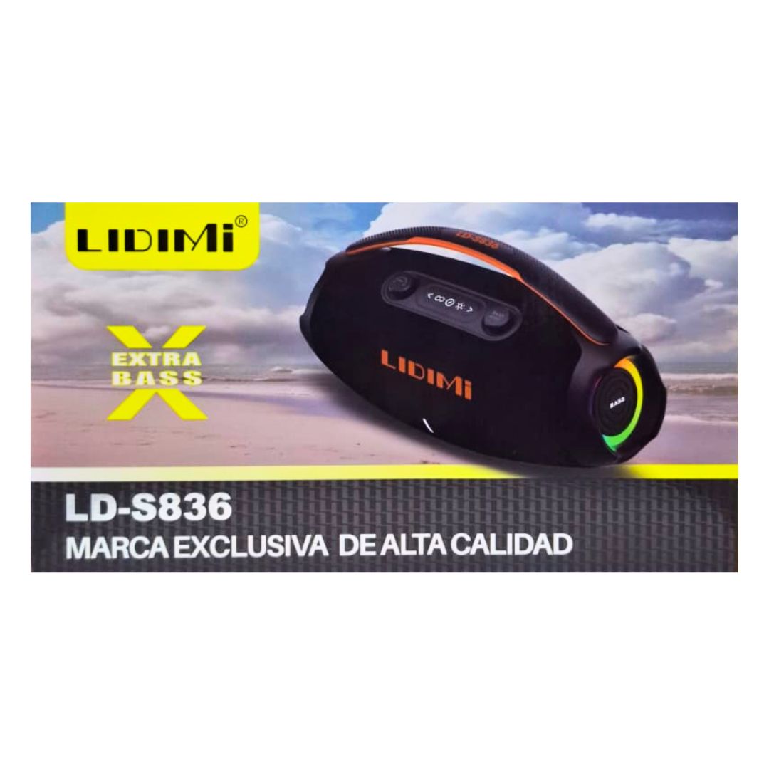 PARLANTE BLUETOOTH 5.3 LIDIMI LD-S836 60W CON BASS BOOST Y LUCES RGB - 2