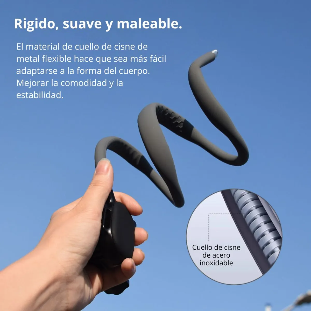 SOPORTE MAGNÉTICO DE CUELLO PARA CELULAR MANOS LIBRES CON ROTACIÓN 360° PARA GRABACIÓN VLOGS Y POV - 4
