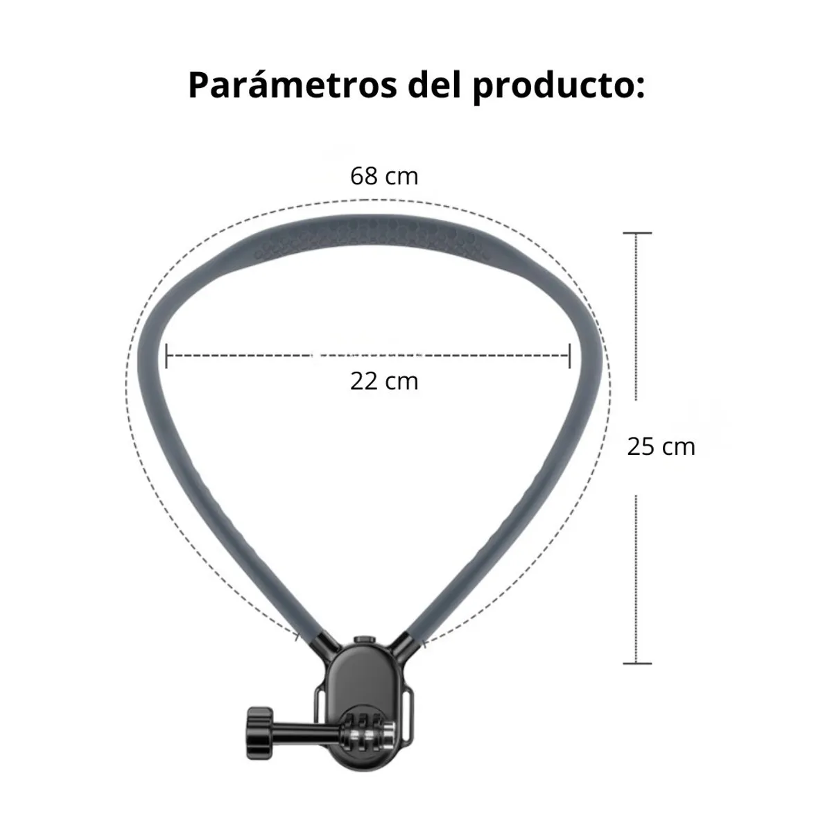 SOPORTE MAGNÉTICO DE CUELLO PARA CELULAR MANOS LIBRES CON ROTACIÓN 360° PARA GRABACIÓN VLOGS Y POV - 8