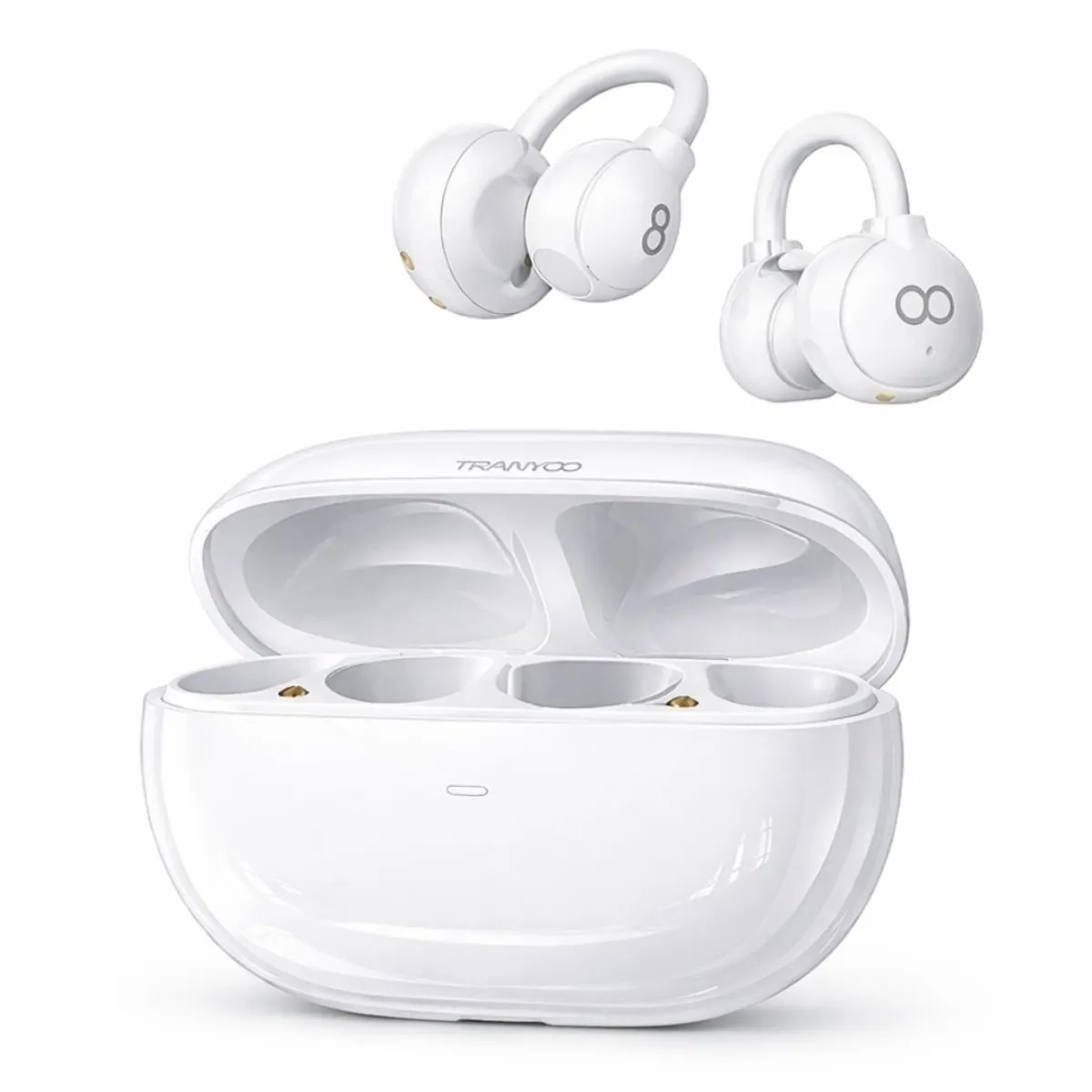 AUDÍFONOS BLUETOOTH OPEN EAR TIPO CLIP MANOS LIBRES CON ENC, SONIDO ESPACIAL Y BLUETOOTH 5.3 - 1