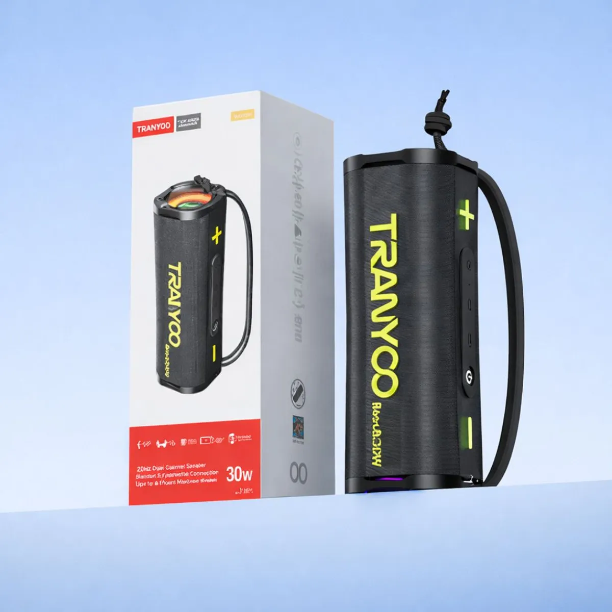 PARLANTE BLUETOOTH PORTÁTIL 30W POTENTE CON LUCES RGB GRAVES REFORZADOS TWS Y MANOS LIBRES - 8
