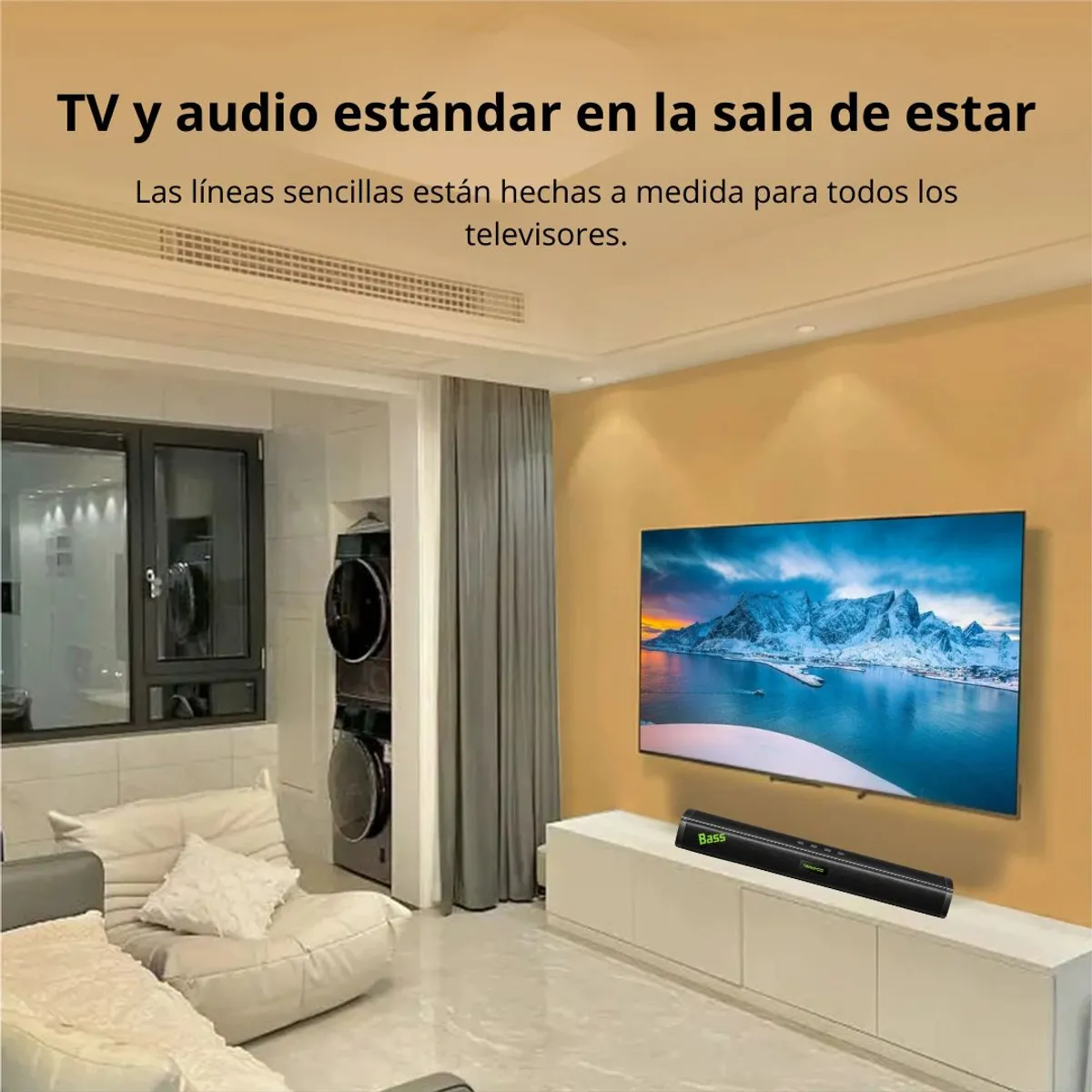 BARRA DE SONIDO BLUETOOTH 20W SOUNDBAR PARA TV Y PC CON SONIDO ENVOLVENTE Y MÚLTIPLES ENTRADAS - 5
