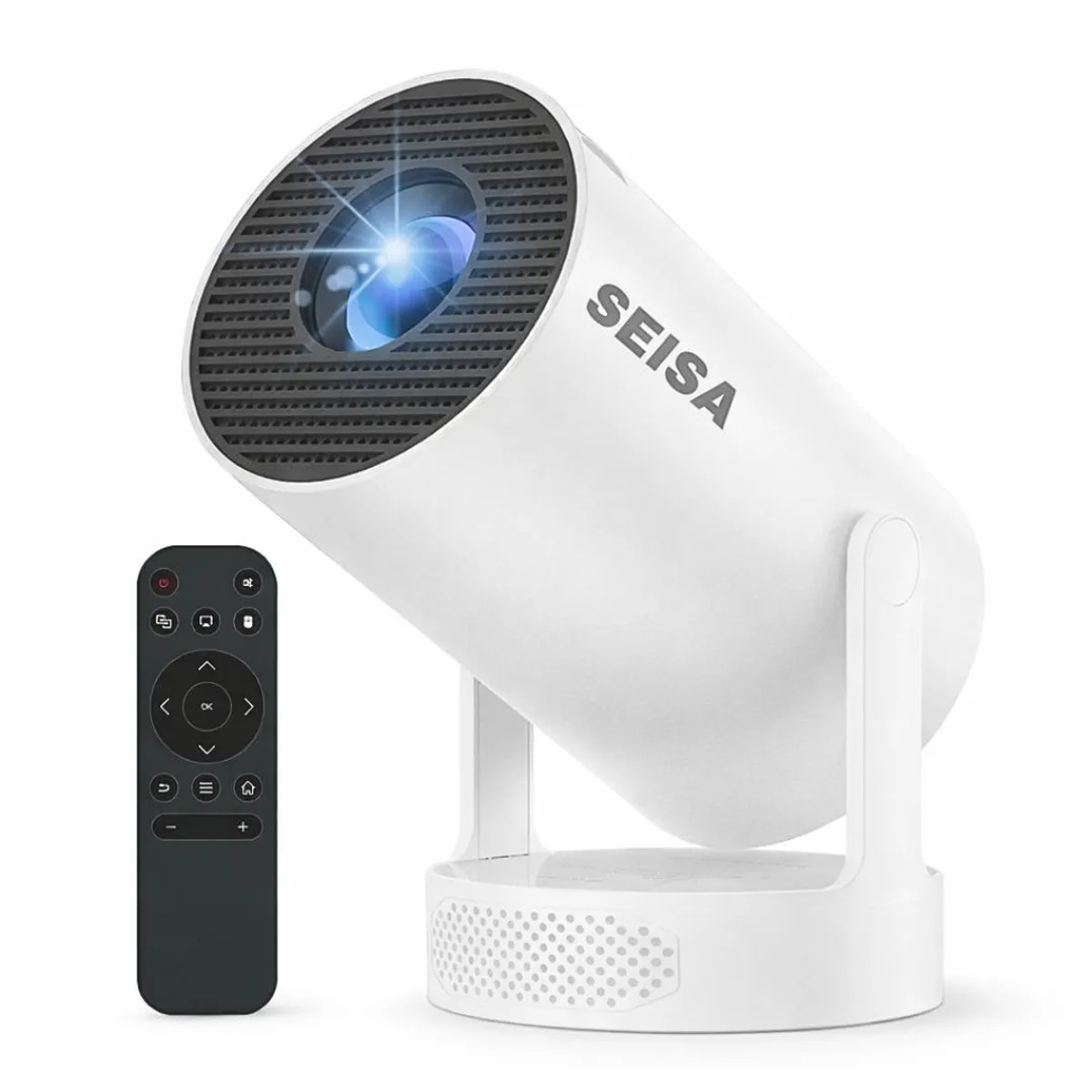 PROYECTOR PORTÁTIL SMART ANDROID FULL HD 180° CON WIFI 6 BLUETOOTH Y CONTROL REMOTO HY300 ULTRA - 1
