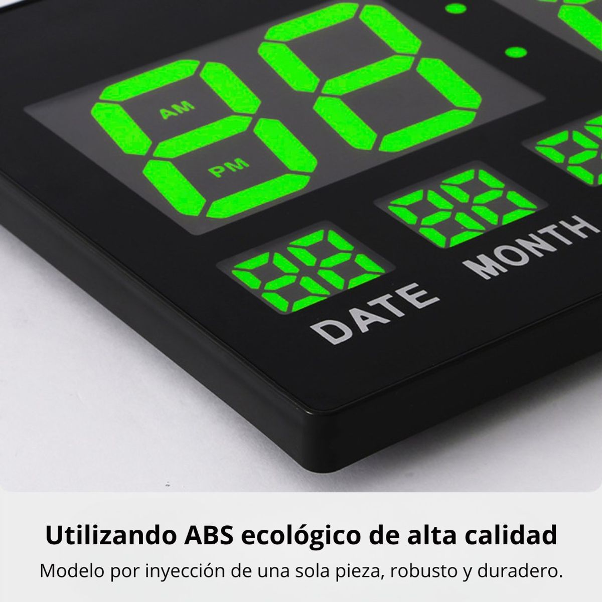 RELOJ DIGITAL LED GRANDE DE PARED 46 CM CON HORA 12/24H, FECHA, DÍA, TEMPERATURA Y BRILLO AUTOMÁTICO - 5