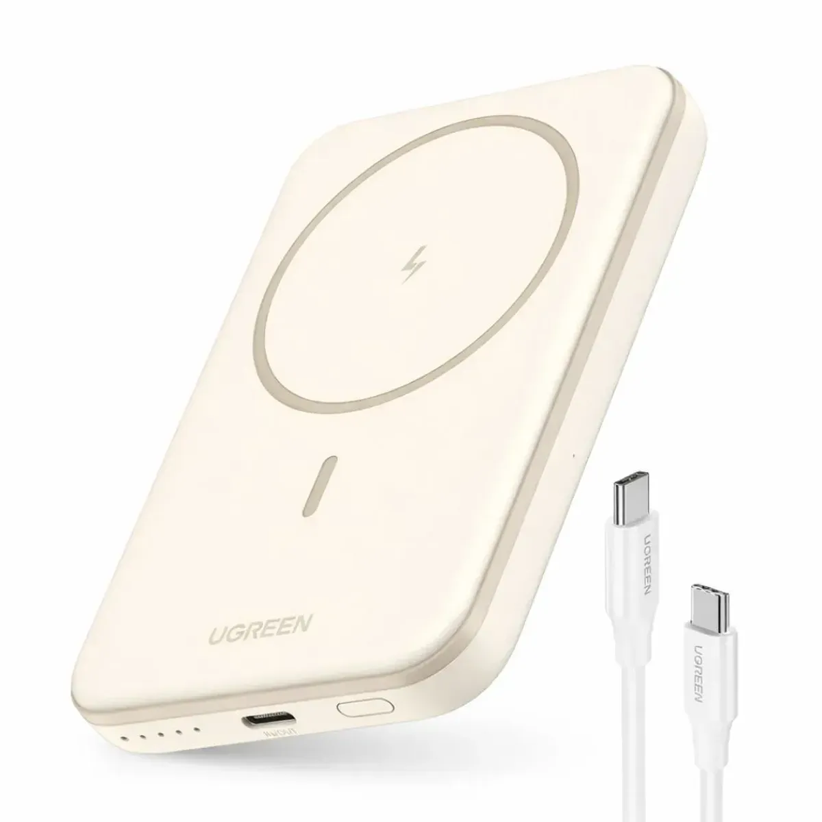 POWER BANK MAGNÉTICO UGREEN 5000MAH 15W USB-C CARGA INALÁMBRICA QI PARA IPHONE PB560 - 4