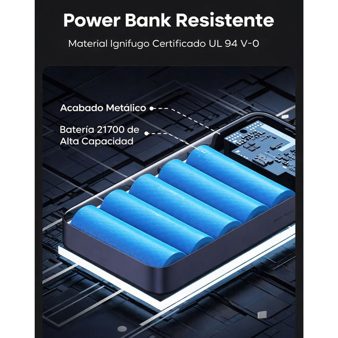 POWER BANK UGREEN 20000MAH 100W PD 3.0 USB-C CARGA RÁPIDA PARA LAPTOP Y CELULAR PB720 - 6