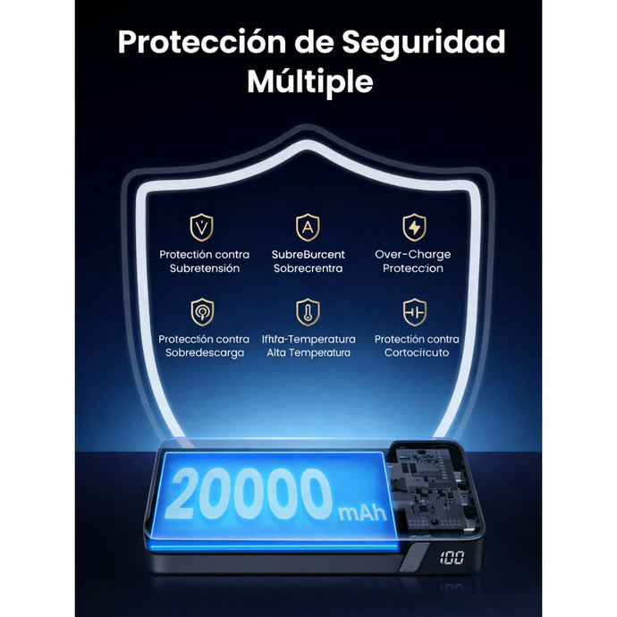 POWER BANK UGREEN 20000MAH 100W PD 3.0 USB-C CARGA RÁPIDA PARA LAPTOP Y CELULAR PB720 - 8