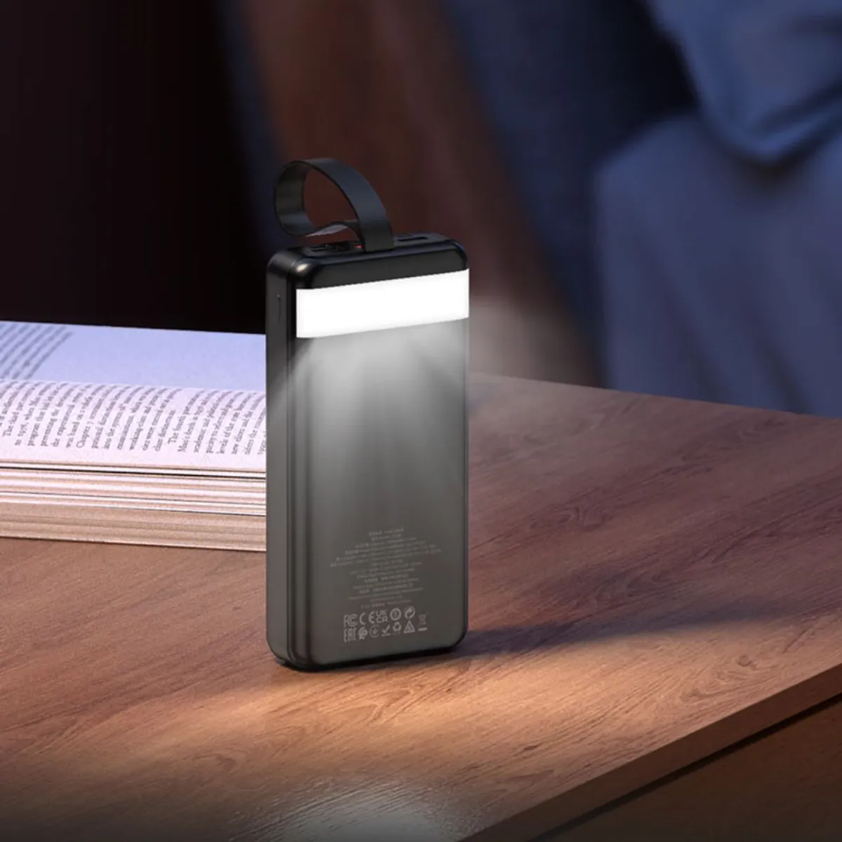 POWER BANK 30000 MAH HOCO J123B CARGA RÁPIDA 22.5W PD 20W PANTALLA LED Y LINTERNA - 6