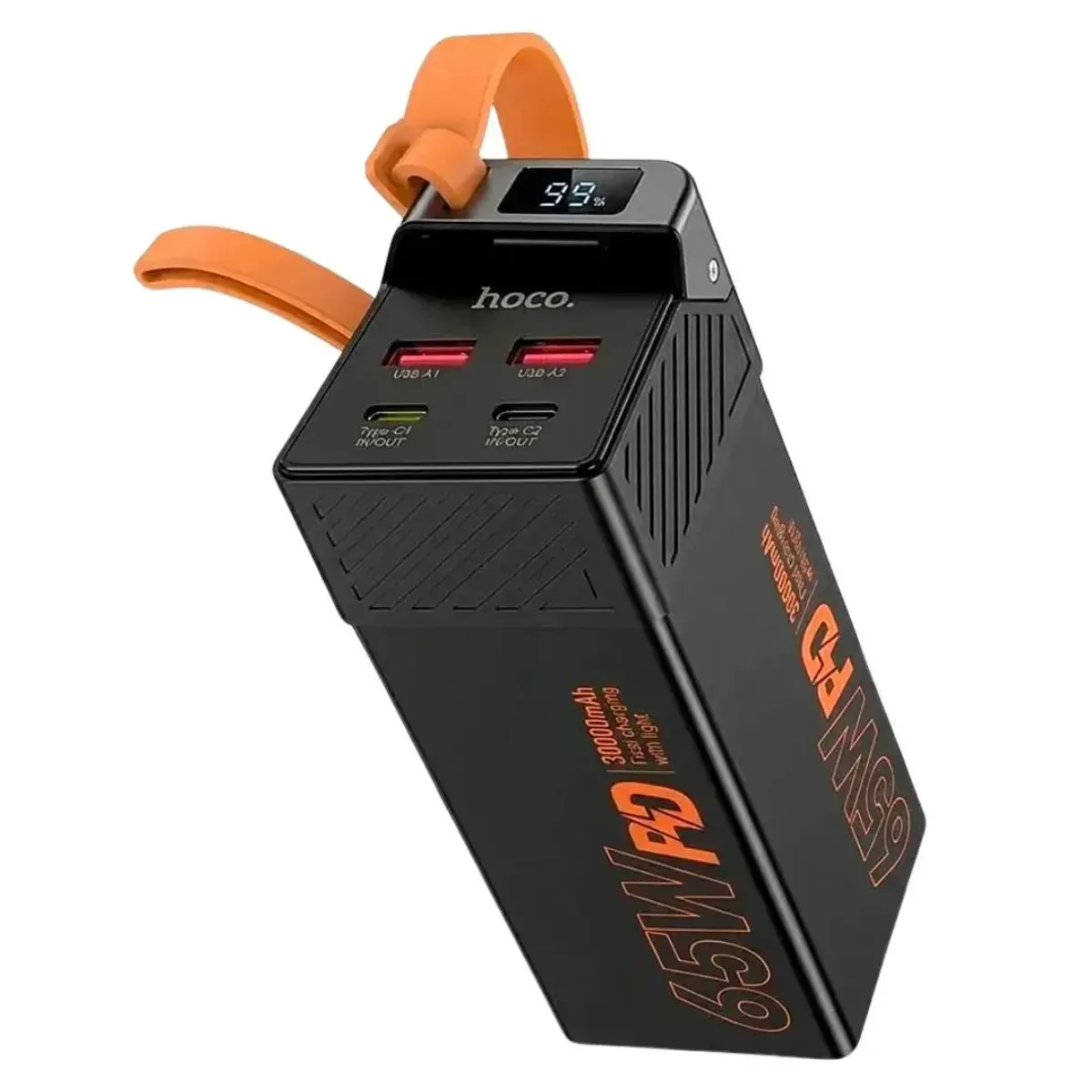 POWER BANK HOCO DB100 30000 MAH 65W PD PARA LAPTOP Y CELULAR CON PANTALLA LED - 1