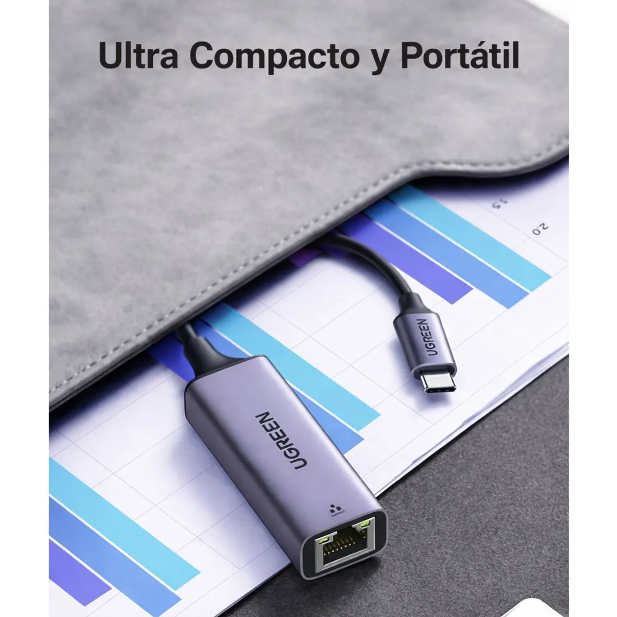 ADAPTADOR USB-C A ETHERNET UGREEN GIGABIT 1000MBPS RJ45 PARA MACBOOK Y LAPTOP CM199 - 8