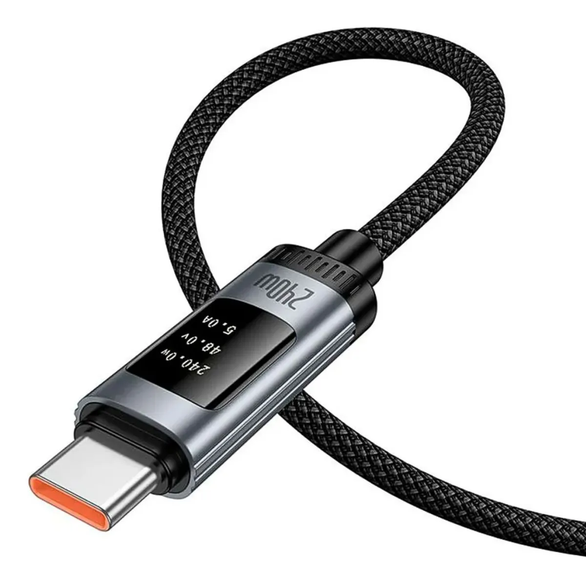 CABLE TIPO C A TIPO C HOCO U148 240W CON PANTALLA DIGITAL OLED Y CARGA RÁPIDA - 5