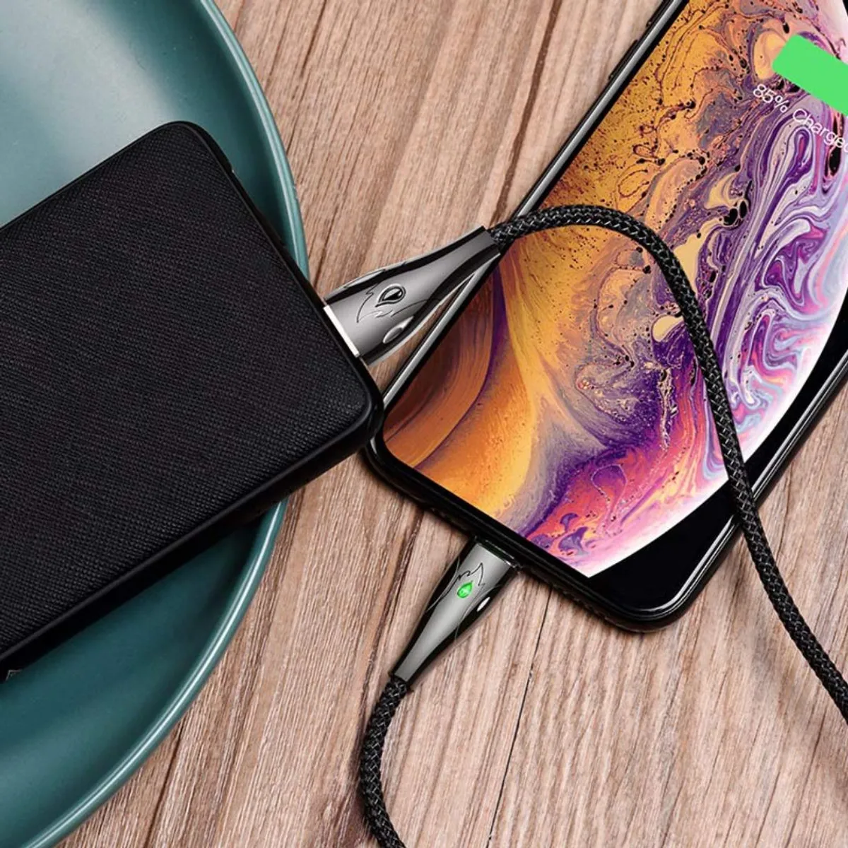 CABLE LIGHTNING MAGNÉTICO HOCO U75 BLAZE 1.2 METROS USB 3A CARGA RÁPIDA - 5