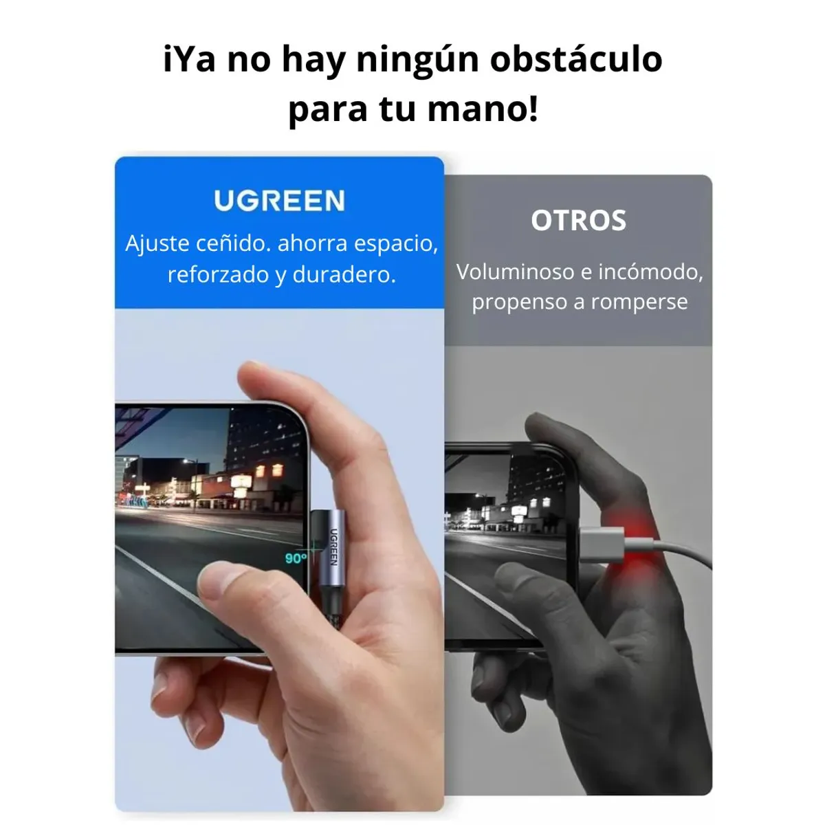CABLE USB-C A USB-C UGREEN L536 240W 1M CARGA RÁPIDA PD TRENZADO - 7