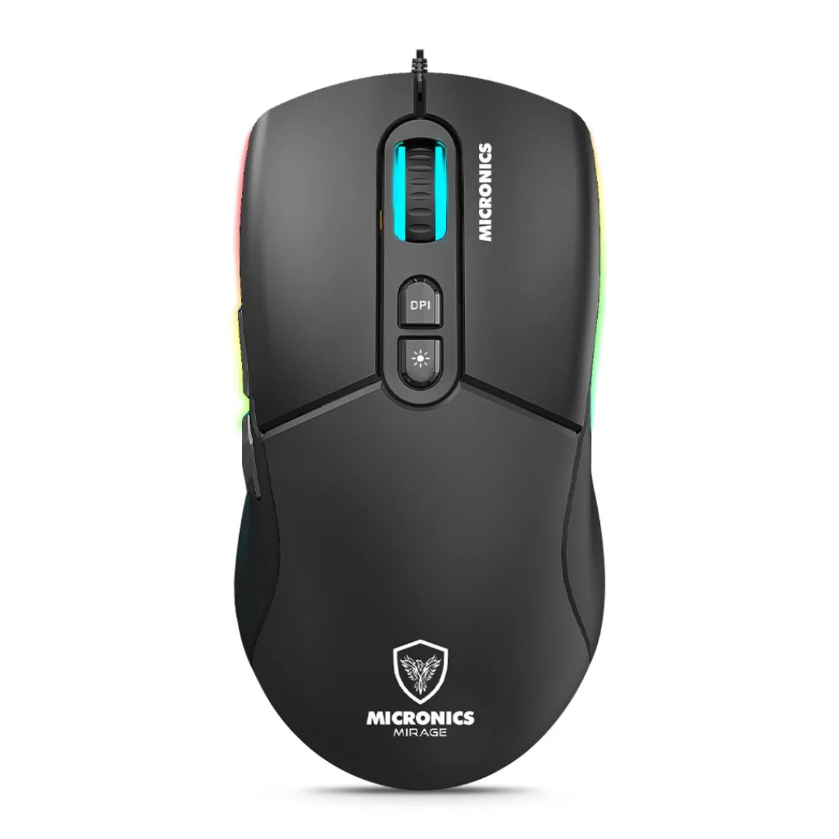 MOUSE GAMER CABLEADO MICRONICS MIRAGE MIC GM890 RGB 12800 DPI 7 BOTONES - 1