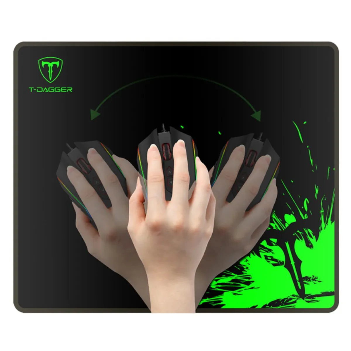 MOUSEPAD GAMER T-DAGGER LAVA-M T-TMP200 36 X 30 CM ANTIDESLIZANTE IMPERMEABLE ALTA PRECISIÓN - 2