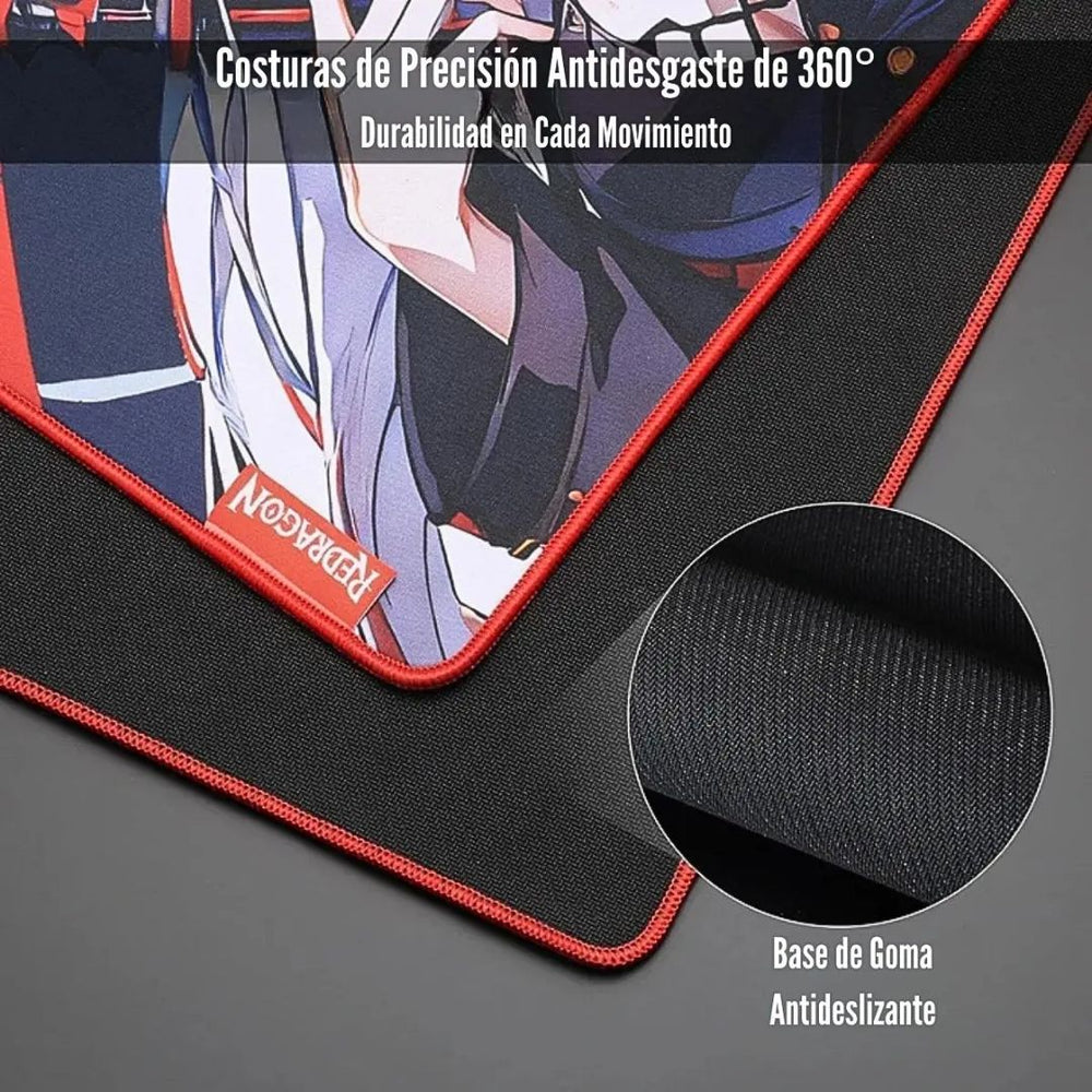 MOUSEPAD GAMER XL REDRAGON AK L DISEÑO ANIME 90 X 40 CM ANTIDESLIZANTE IMPERMEABLE - 4