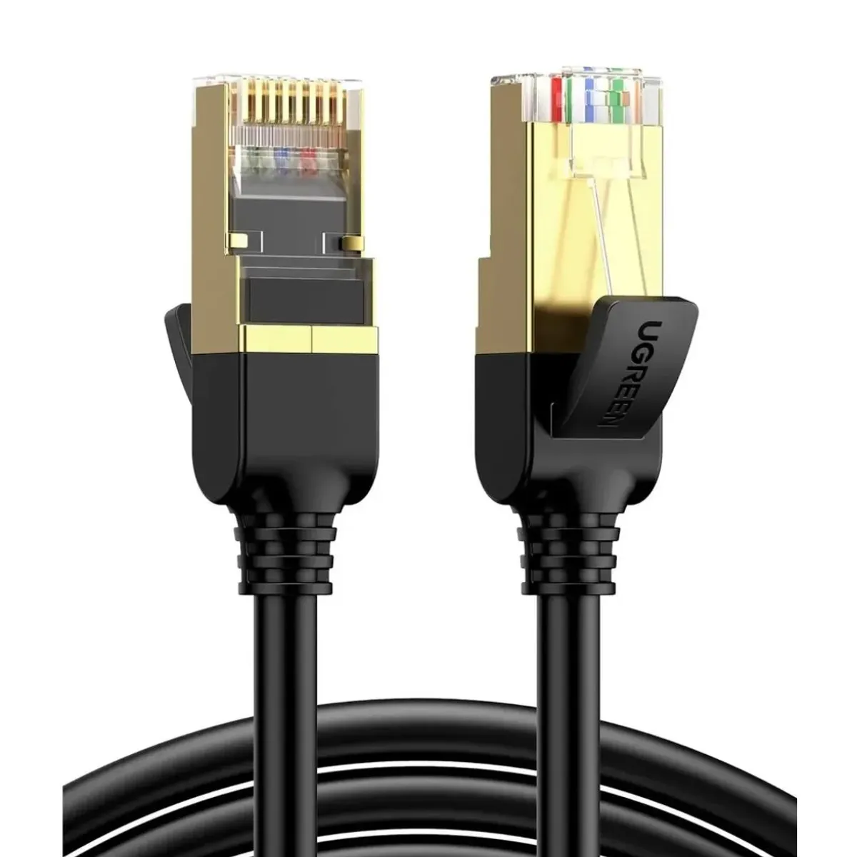 CABLE ETHERNET UGREEN NW107 CAT 7 2M 10GBPS RJ45 PARA PS5 XBOX PC ROUTER Y SMART TV - 1