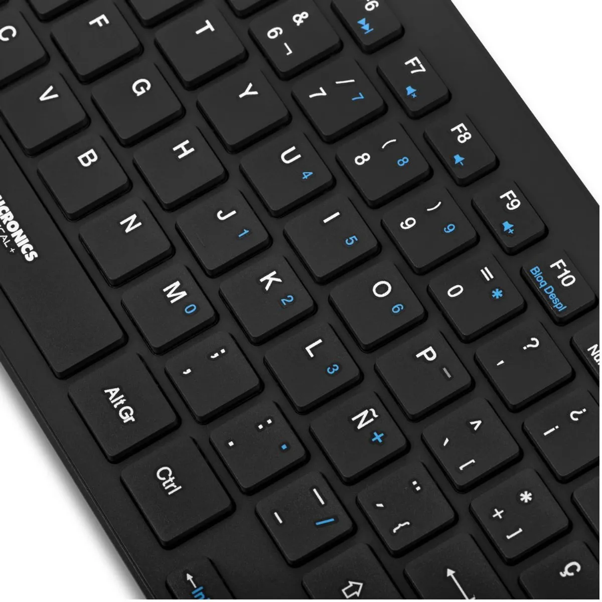 TECLADO USB SLIM MICRONICS PASCAL+ MICK500 ESPAÑOL CON PROTECTOR DE SILICONA - 3