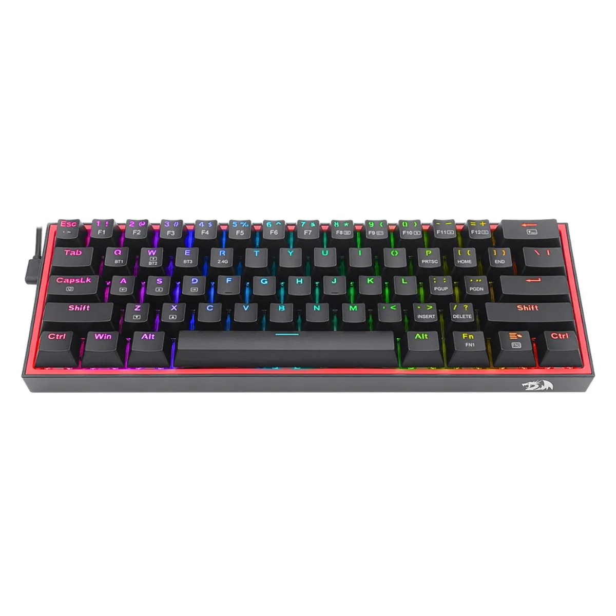 TECLADO MECÁNICO GAMER REDRAGON FIZZ PRO K616-RGB 60% INALÁMBRICO BLUETOOTH Y CABLE USB-C RGB - 6