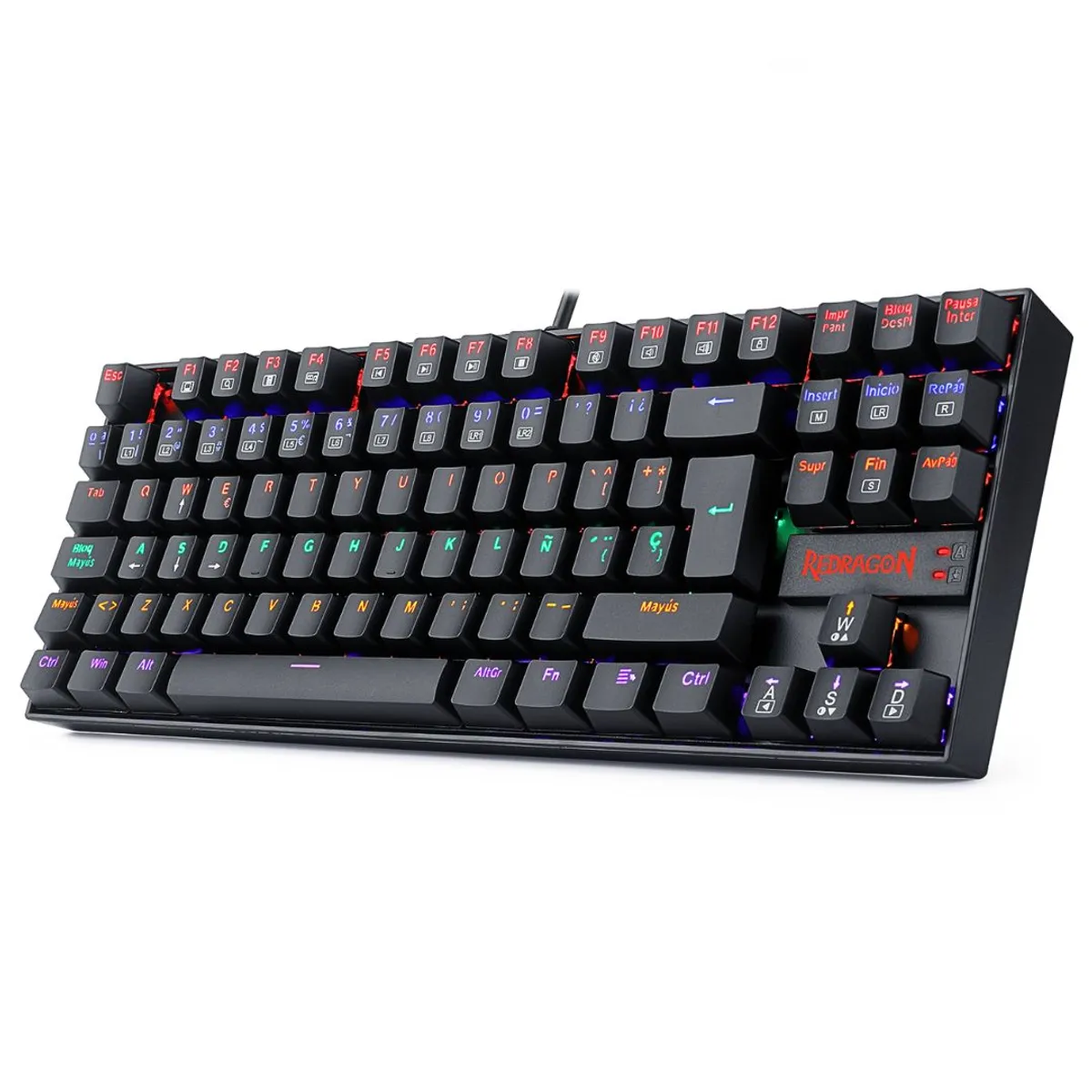 TECLADO MECÁNICO GAMER REDRAGON KUMARA K552 RAINBOW TKL ESPAÑOL CON ANTI-GHOSTING - 2