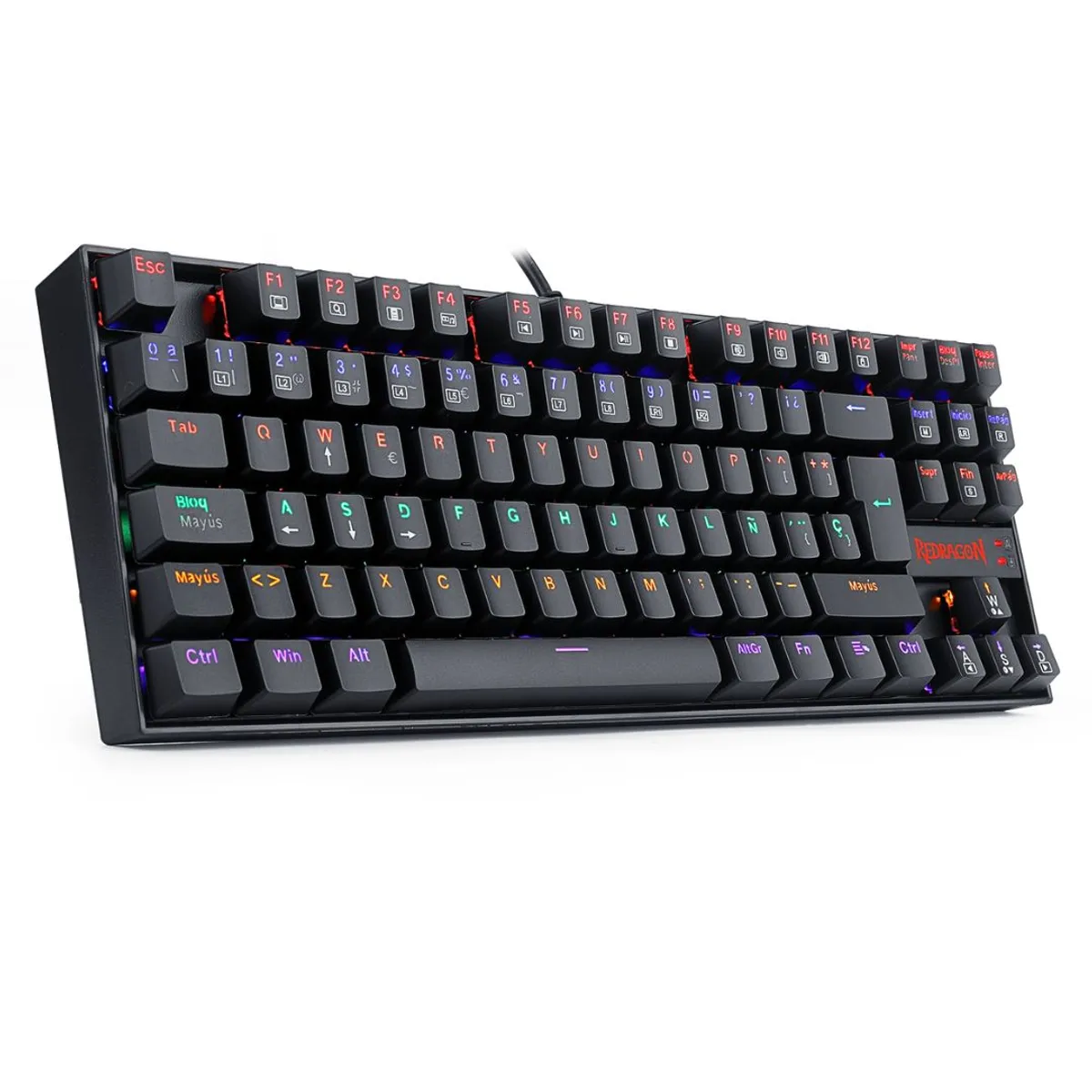 TECLADO MECÁNICO GAMER REDRAGON KUMARA K552 RAINBOW TKL ESPAÑOL CON ANTI-GHOSTING - 3