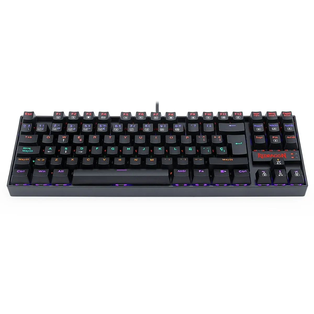 TECLADO MECÁNICO GAMER REDRAGON KUMARA K552 RAINBOW TKL ESPAÑOL CON ANTI-GHOSTING - 4