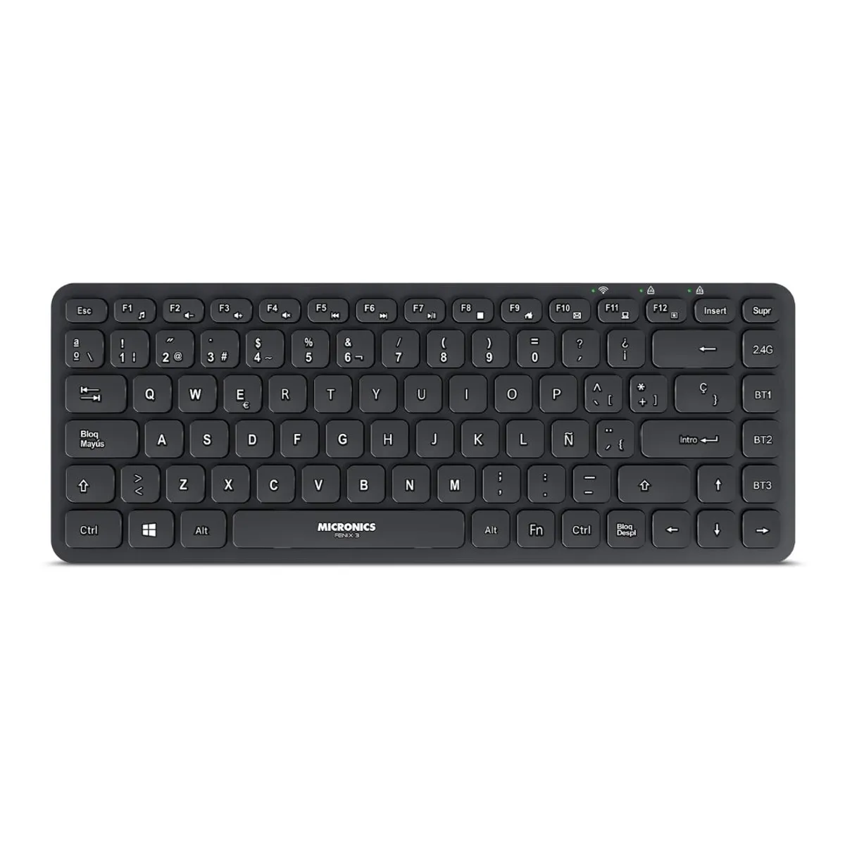 TECLADO INALÁMBRICO MICRONICS FENIX 3 K603-3M BLUETOOTH 2.4GHZ RECARGABLE - 1