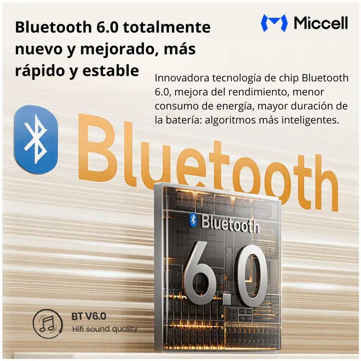AUDÍFONOS BLUETOOTH OÍDO ABIERTO CON CLIP INALÁMBRICOS ESTUCHE DE CARGA MICCELL VQ-BH31 - 2
