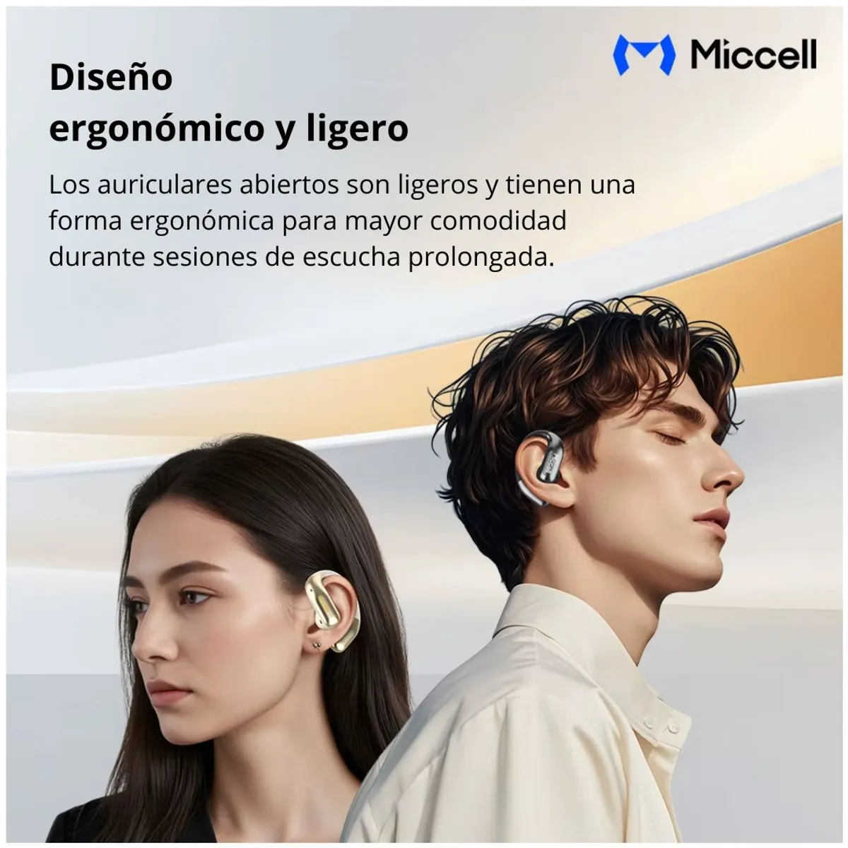 AUDÍFONOS BLUETOOTH OÍDO ABIERTO CON CLIP INALÁMBRICOS ESTUCHE DE CARGA MICCELL VQ-BH31 - 6