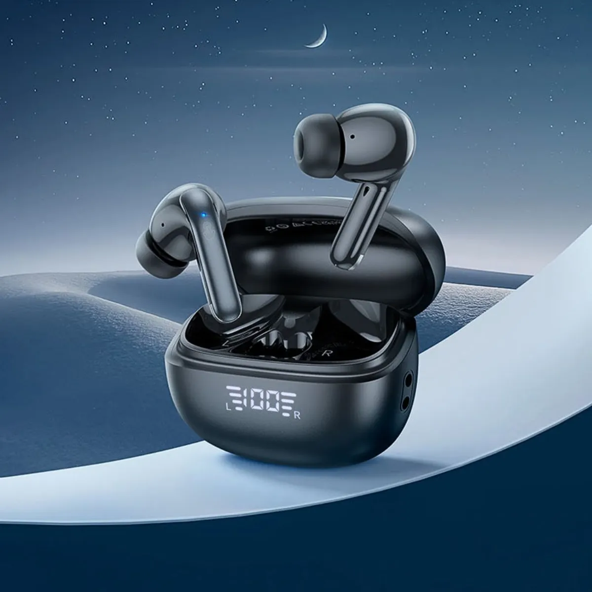 AUDÍFONOS BLUETOOTH HOCO EQ5 ENERGY TWS CON ANC ENC PANTALLA LED Y BLUETOOTH 5.3 - 6