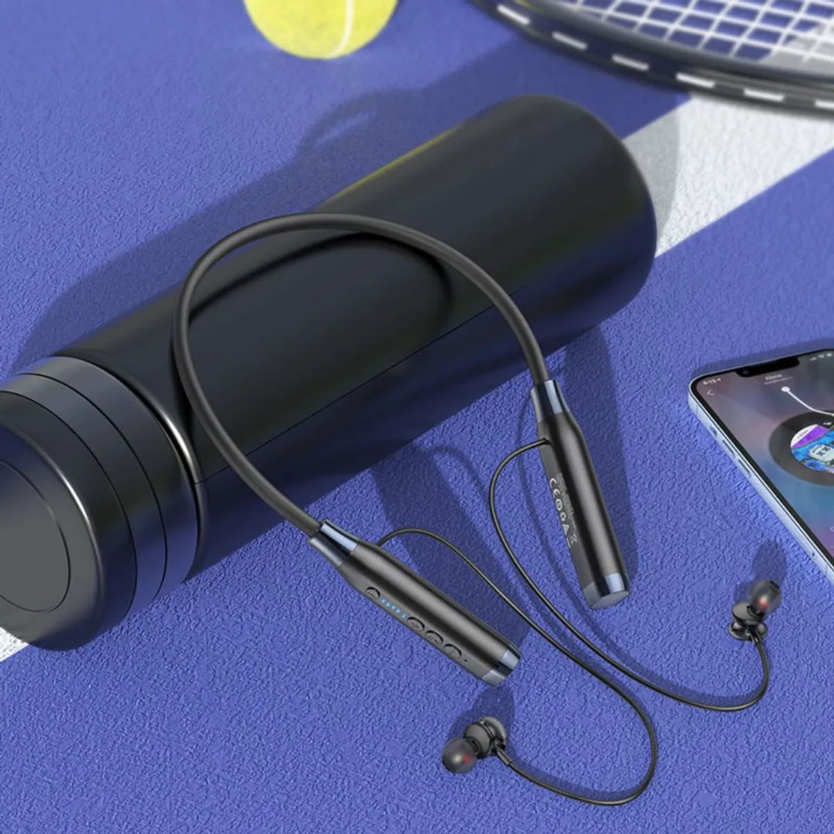 AUDÍFONOS BLUETOOTH DE CUELLO HOCO ES62 120 HORAS CON TF Y MICRÓFONO - 4